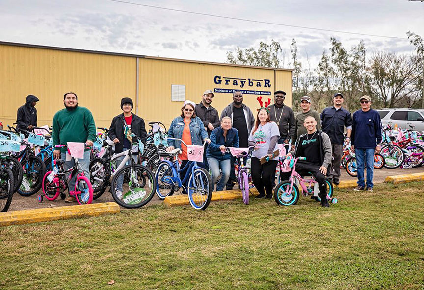 Brazoria County Dream Center's "Bike Crew" assembled Santa's Workshop bikes
